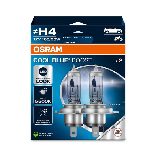 OSRAM ΛΑΜΠΑ COOL BLUE® BOOST ? H4 12V DUOBOX ECO OSRAM ΛΑΜΠΑ COOL BLUE® BOOST ? H4 12V DUOBOX ECO