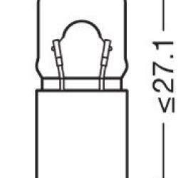 OSRAM ΛΑΜΠΑ ORIGINAL MINIWATT® 5W BA9s 12V