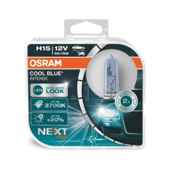 OSRAM ΛΑΜΠΑ COOL BLUE® INTENSE H15 12V DUOBOX ECO OSRAM ΛΑΜΠΑ COOL BLUE® INTENSE H15 12V DUOBOX ECO