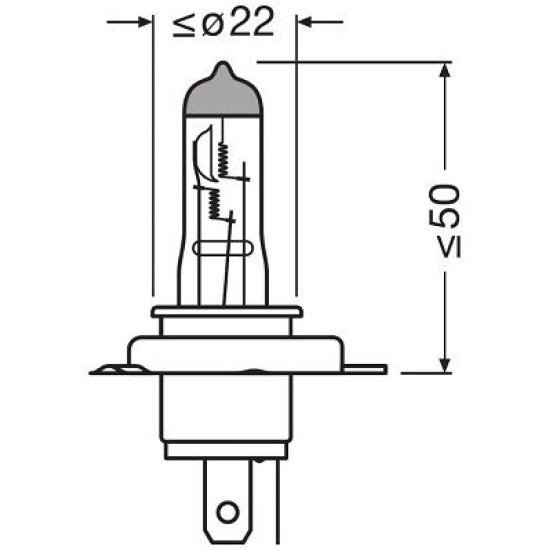 OSRAM ΛΑΜΠΑ ORIGINAL H19 12V OSRAM ΛΑΜΠΑ ORIGINAL H19 12V