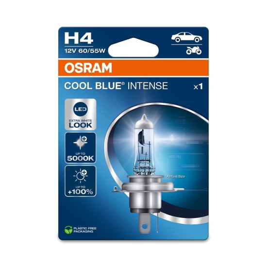 OSRAM ΛΑΜΠΑ COOL BLUE® INTENSE H4 12V BLI1 ECO OSRAM ΛΑΜΠΑ COOL BLUE® INTENSE H4 12V BLI1 ECO