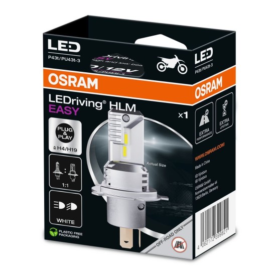 OSRAM ΛΑΜΠΑ LEDriving® HLM EASY ?H4 COOL WHITE 6000K 12V BLI1 ECO OSRAM ΛΑΜΠΑ LEDriving® HLM EASY ?H4 COOL WHITE 6000K 12V BLI1 ECO