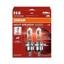 OSRAM ΛΑΜΠΑ NIGHT BREAKER® SILVER H4 12V DUOBOX ECO