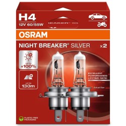 OSRAM ΛΑΜΠΑ NIGHT BREAKER® SILVER H4 12V DUOBOX ECO