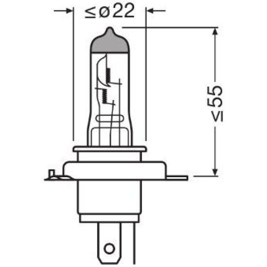 OSRAM ΛΑΜΠΑ NIGHT BREAKER® LASER H4 12V OSRAM ΛΑΜΠΑ NIGHT BREAKER® LASER H4 12V