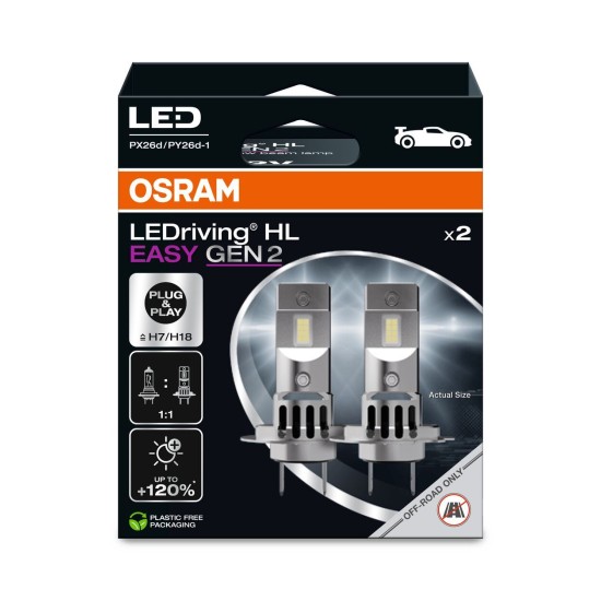 OSRAM ΛΑΜΠΕΣ ΣΕΤ LEDriving® HL EASY ?H7/H18 COOL WHITE 6700K 12V KIT OSRAM ΛΑΜΠΕΣ ΣΕΤ LEDriving® HL EASY ?H7/H18 COOL WHITE 6700K 12V KIT