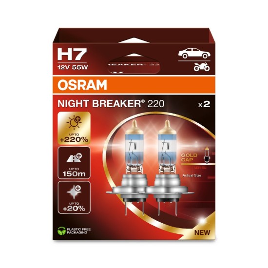 OSRAM ΛΑΜΠΑ NIGHT BREAKER® 220 H7 12V DUOBOX ECO OSRAM ΛΑΜΠΑ NIGHT BREAKER® 220 H7 12V DUOBOX ECO