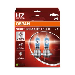OSRAM ΛΑΜΠΑ NIGHT BREAKER® LASER H7 12V DUOBOX ECO
