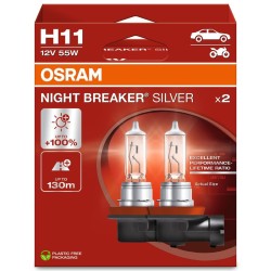 OSRAM ΛΑΜΠΑ NIGHT BREAKER® SILVER H11 12V DUOBOX ECO