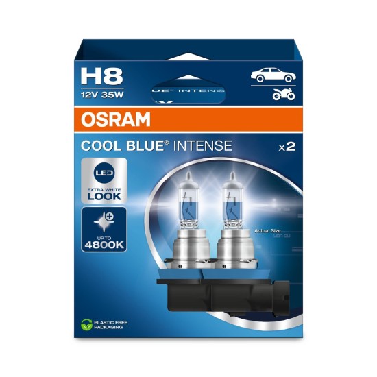 OSRAM ΛΑΜΠΑ COOL BLUE® INTENSE H8 12V DUOBOX ECO OSRAM ΛΑΜΠΑ COOL BLUE® INTENSE H8 12V DUOBOX ECO