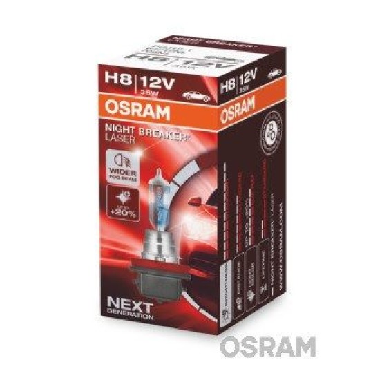 OSRAM ΛΑΜΠΑ NIGHT BREAKER® LASER H8 12V OSRAM ΛΑΜΠΑ NIGHT BREAKER® LASER H8 12V