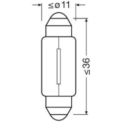 OSRAM ΛΑΜΠΑ ORIGINAL C5W 24V