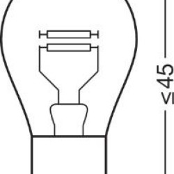 OSRAM ΛΑΜΠΑ ORIGINAL 21/4W 12V BA15d