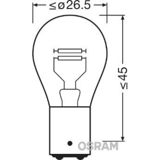 OSRAM ΛΑΜΠΑ ORIGINAL 21/4W 12V BA15d OSRAM ΛΑΜΠΑ ORIGINAL 21/4W 12V BA15d