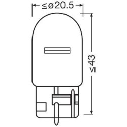 OSRAM ΛΑΜΠΑ ORIGINAL W21W 12V
