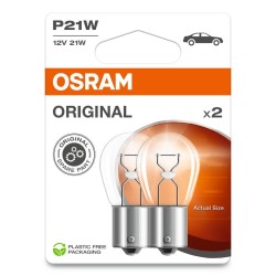 OSRAM ΛΑΜΠΑ ORIGINAL P21W 12V BLI2 ECO