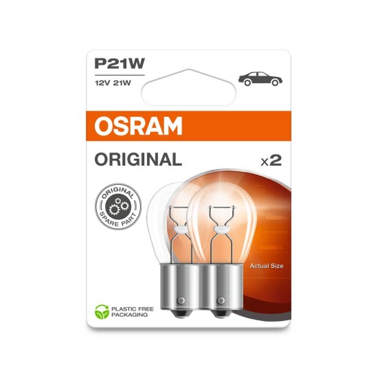 OSRAM ΛΑΜΠΑ ORIGINAL P21W 12V BLI2 ECO OSRAM ΛΑΜΠΑ ORIGINAL P21W 12V BLI2 ECO