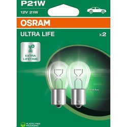 OSRAM ΛΑΜΠΑ ULTRALIFE P21W 12V BLI2 ECO