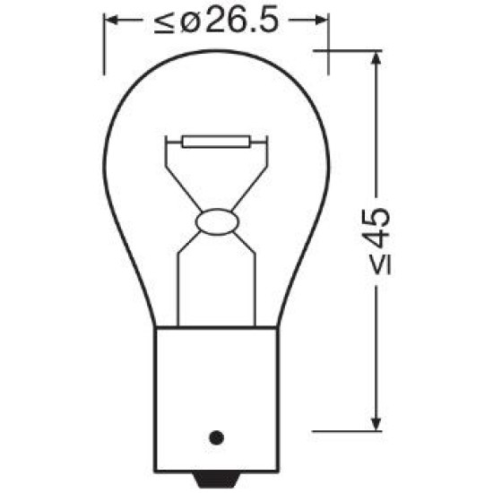 OSRAM ΛΑΜΠΑ ORIGINAL P21W 12V
