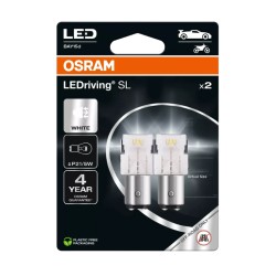 ΑΚΥΡΟ-------OSRAM ΛΑΜΠΑ LEDriving® SL ?P21/5W COOL WHITE 6000K 12V BLI2 ECO