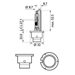 PHILIPS 85126VIC1 XENON D2R 85V - 35W