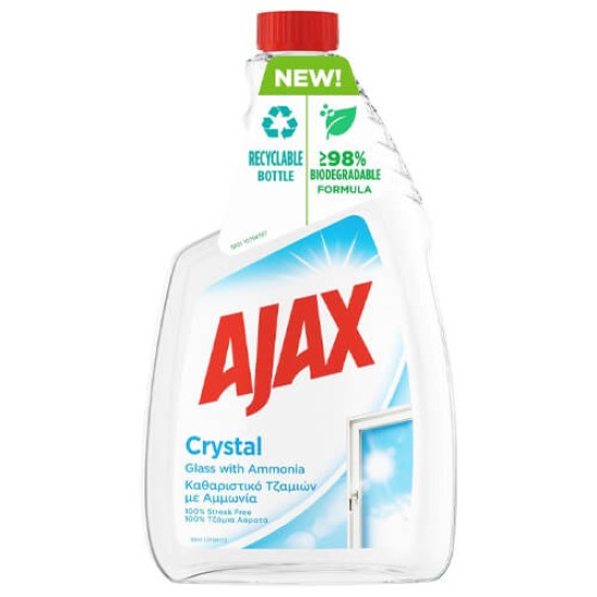 AJAX ΤΖΑΜΙΩΝ ΑΝΤΑΛΛΑΚΤΙΚΟ 750ml - (CRYSTAL CLEAN) AJAX ΤΖΑΜΙΩΝ ΑΝΤΑΛΛΑΚΤΙΚΟ 750ml - (CRYSTAL CLEAN)