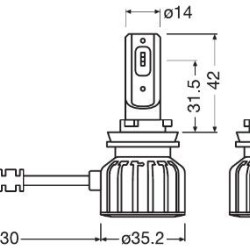 OSRAM ΛΑΜΠΕΣ ΣΕΤ LEDriving® HL BRIGHT ?HB4/HIR2 COOL WHITE 6000K 12V KIT
