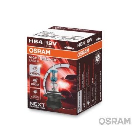 OSRAM ΛΑΜΠΑ NIGHT BREAKER® LASER HB4 12V OSRAM ΛΑΜΠΑ NIGHT BREAKER® LASER HB4 12V