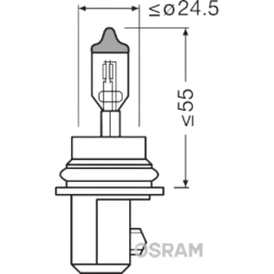 OSRAM ΛΑΜΠΑ ORIGINAL HB5 12V**