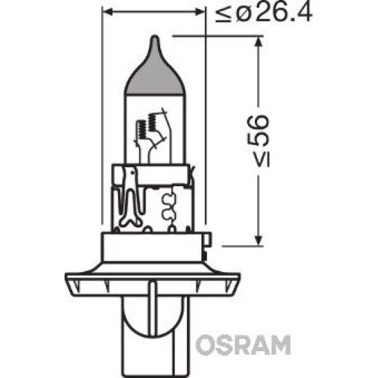 OSRAM ΛΑΜΠΑ ORIGINAL H13 12V OSRAM ΛΑΜΠΑ ORIGINAL H13 12V