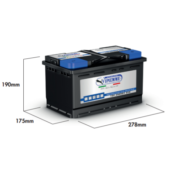 VPM Top Energy 75Ah EN680(278x175x190).- ±