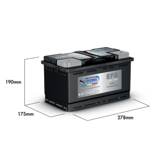 VPM ΜΠΑΤΑΡΙΑ EFB 70Ah (278x175x190) EN680 ΔΕΞ. VPM ΜΠΑΤΑΡΙΑ EFB 70Ah (278x175x190) EN680 ΔΕΞ.