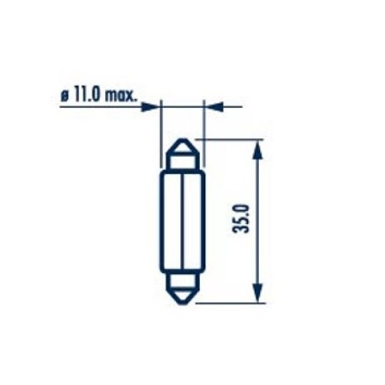 NRV17125 ΣΩΛΗΝΩΤΗ 12V-5W 35MM NRV17125 ΣΩΛΗΝΩΤΗ 12V-5W 35MM