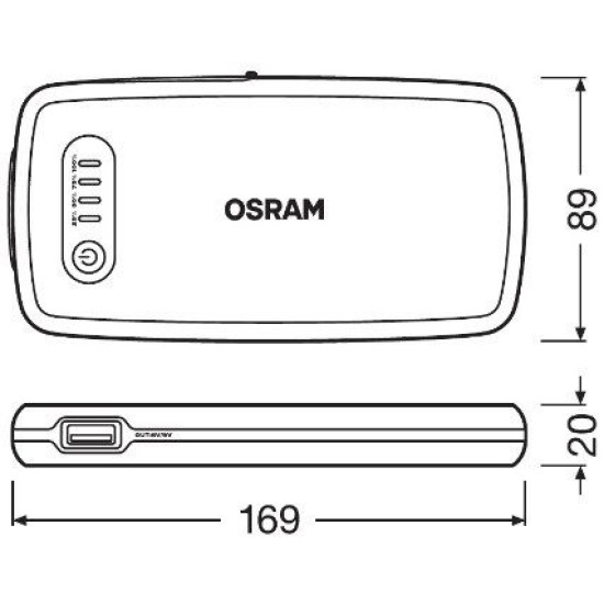 OSRAM ΕΚΚΙΝΗΤΗΣ ΜΠΑΤΑΡΙΑΣ BATTERYstart 200 6000mAh OSRAM ΕΚΚΙΝΗΤΗΣ ΜΠΑΤΑΡΙΑΣ BATTERYstart 200 6000mAh