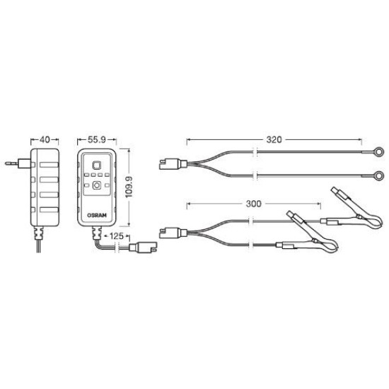 OSRAM ΦΟΡΤΙΣΤΗΣ ΜΠΑΤΑΡΙΑΣ BATTERYcharge 901 6/12V 1A
