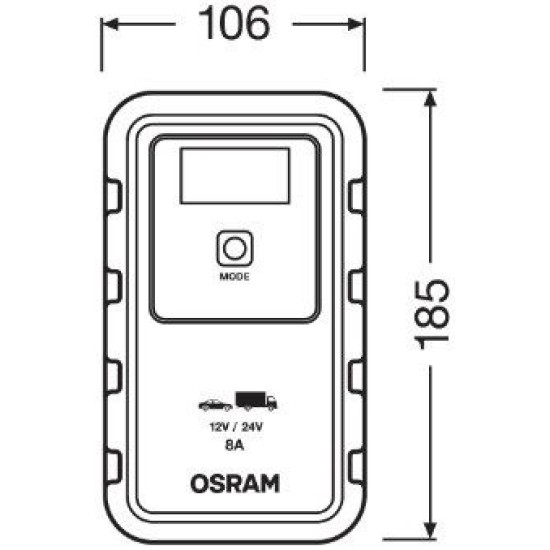 OSRAM ΦΟΡΤΙΣΤΗΣ ΜΠΑΤΑΡΙΑΣ BATTERYcharge 908 12/24V 8A OSRAM ΦΟΡΤΙΣΤΗΣ ΜΠΑΤΑΡΙΑΣ BATTERYcharge 908 12/24V 8A