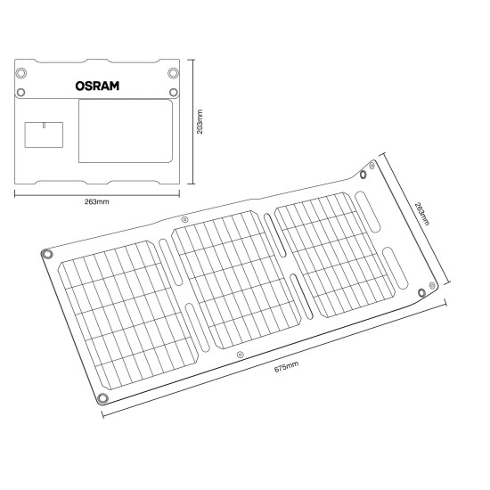 OSRAM ΦΟΡΤΙΣΤΗΣ ΜΠΑΤΑΡΙΑΣ ΗΛΙΑΚΟΣ BATTERYcharge SOLAR 20W INCL. USB CHARGER