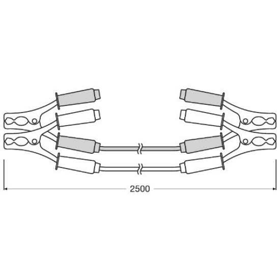 OSRAM ΚΑΛΩΔΙΑ ΕΚΚΙΝΗΣΗΣ STARTER CABLE 150A - 6mm2 - 2,5m OSRAM ΚΑΛΩΔΙΑ ΕΚΚΙΝΗΣΗΣ STARTER CABLE 150A - 6mm2 - 2,5m