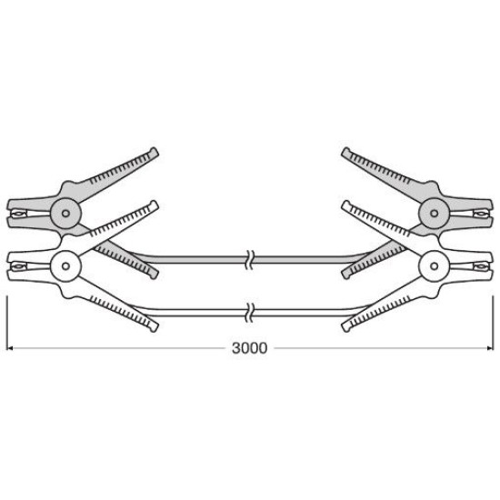 OSRAM ΚΑΛΩΔΙΑ ΕΚΚΙΝΗΣΗΣ STARTER CABLE 200A - 8,5mm2 - 3,0m OSRAM ΚΑΛΩΔΙΑ ΕΚΚΙΝΗΣΗΣ STARTER CABLE 200A - 8,5mm2 - 3,0m