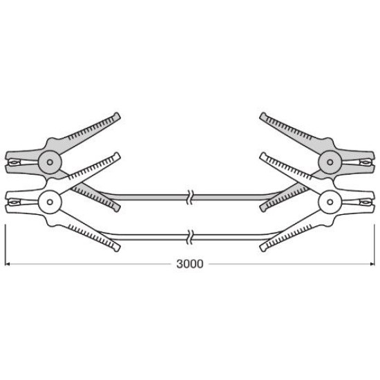OSRAM ΚΑΛΩΔΙΑ ΕΚΚΙΝΗΣΗΣ STARTER CABLE 300A - 16mm2 - 3,0m OSRAM ΚΑΛΩΔΙΑ ΕΚΚΙΝΗΣΗΣ STARTER CABLE 300A - 16mm2 - 3,0m