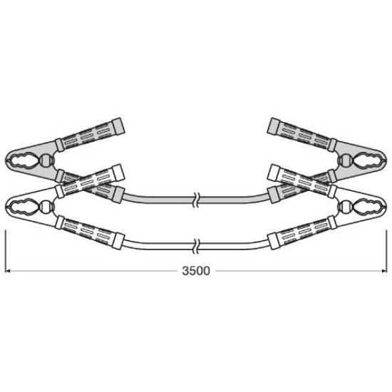 OSRAM ΚΑΛΩΔΙΑ ΕΚΚΙΝΗΣΗΣ STARTER CABLE 700A - 25mm2 - 3,5m OSRAM ΚΑΛΩΔΙΑ ΕΚΚΙΝΗΣΗΣ STARTER CABLE 700A - 25mm2 - 3,5m