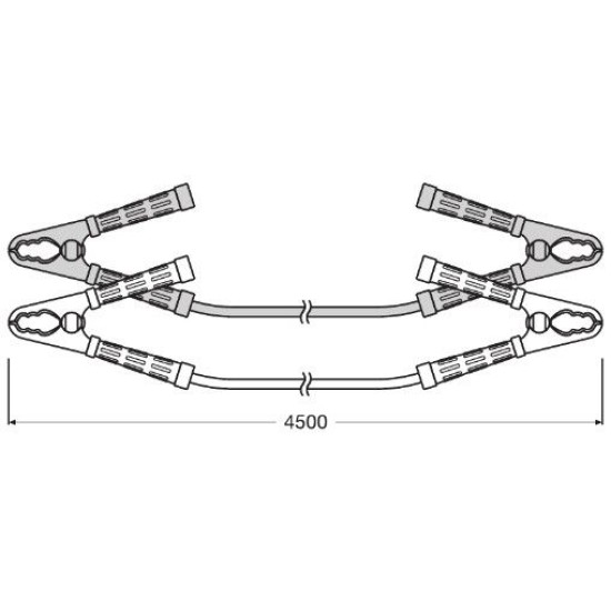 OSRAM ΚΑΛΩΔΙΑ ΕΚΚΙΝΗΣΗΣ STARTER CABLE 900A - 35mm2 - 4,5m OSRAM ΚΑΛΩΔΙΑ ΕΚΚΙΝΗΣΗΣ STARTER CABLE 900A - 35mm2 - 4,5m