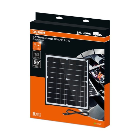 OSRAM ΦΟΡΤΙΣΤΗΣ ΜΠΑΤΑΡΙΑΣ ΗΛΙΑΚΟΣ BATTERYcharge SOLAR 20W OSRAM ΦΟΡΤΙΣΤΗΣ ΜΠΑΤΑΡΙΑΣ ΗΛΙΑΚΟΣ BATTERYcharge SOLAR 20W