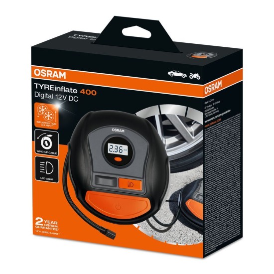 OSRAM ΣΥΣΚΕΥΗ ΕΛΕΓΧΟΥ & ΠΛΗΡΩΣΗΣ ΕΛΑΣΤΙΚΩΝ TYREinflate 400 OSRAM ΣΥΣΚΕΥΗ ΕΛΕΓΧΟΥ & ΠΛΗΡΩΣΗΣ ΕΛΑΣΤΙΚΩΝ TYREinflate 400