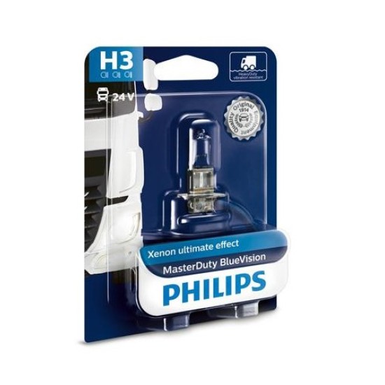 PHILIPS 13336MDBVB1 ΛΑΜΠΑ H3 MasterDuty BlueVision BP PHILIPS 13336MDBVB1 ΛΑΜΠΑ H3 MasterDuty BlueVision BP