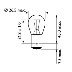 PHILIPS 13498CP P21W 24V