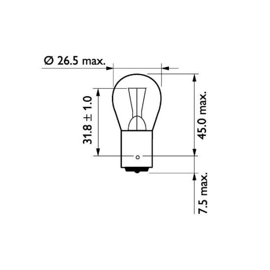 PHILIPS 13498CP P21W 24V PHILIPS 13498CP P21W 24V