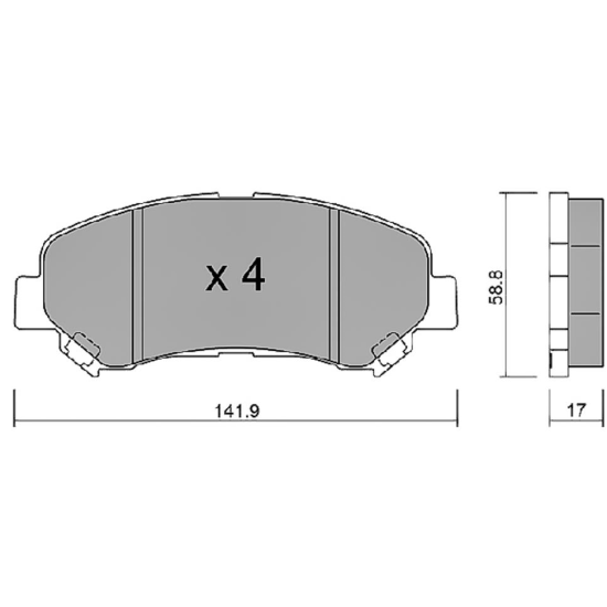 ΔΙΣΚΟΦΡΕΝΑ ΕΜΠΡΟΣ AISIN BPNI-1004 ΔΙΣΚΟΦΡΕΝΑ ΕΜΠΡΟΣ AISIN BPNI-1004