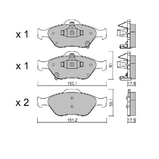 ΣΕΤ ΤΑΚΑΚΙΑ ΕΜΠΡΟΣ AISIN BPTO1002