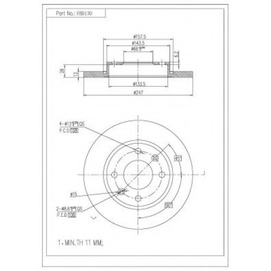ΔΙΣΚΟΠΛΑΚΑ FI.BA FBD130 ΔΙΣΚΟΠΛΑΚΑ FI.BA FBD130